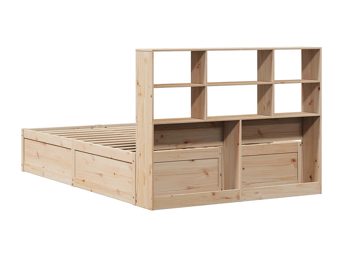 Estructura de cama sin colchón madera de pino blanco 150x200 cm