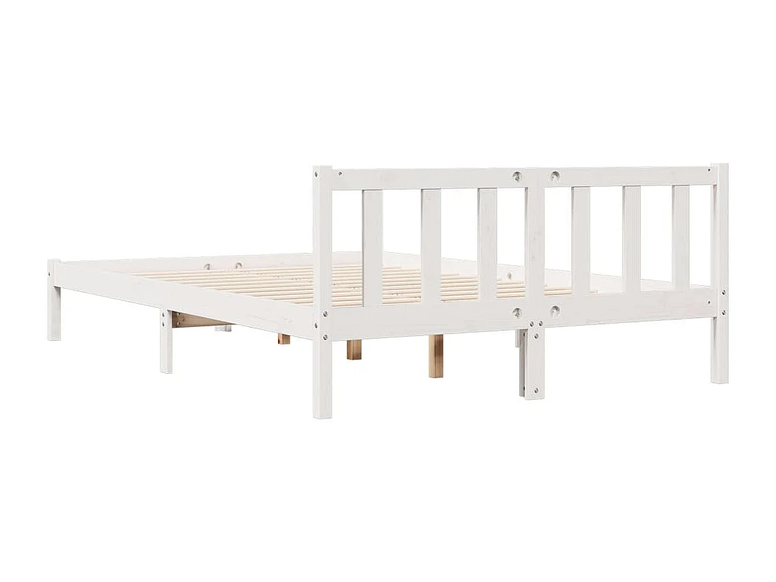 Cadre de lit extra long sans matelas 160x210 cm bois massif pin