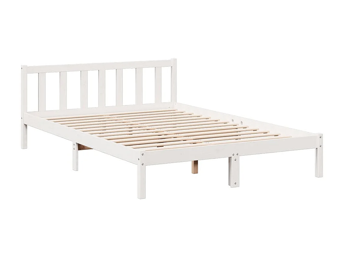 Cama extra longa sem colchão 160x210 cm pinho maciço branco