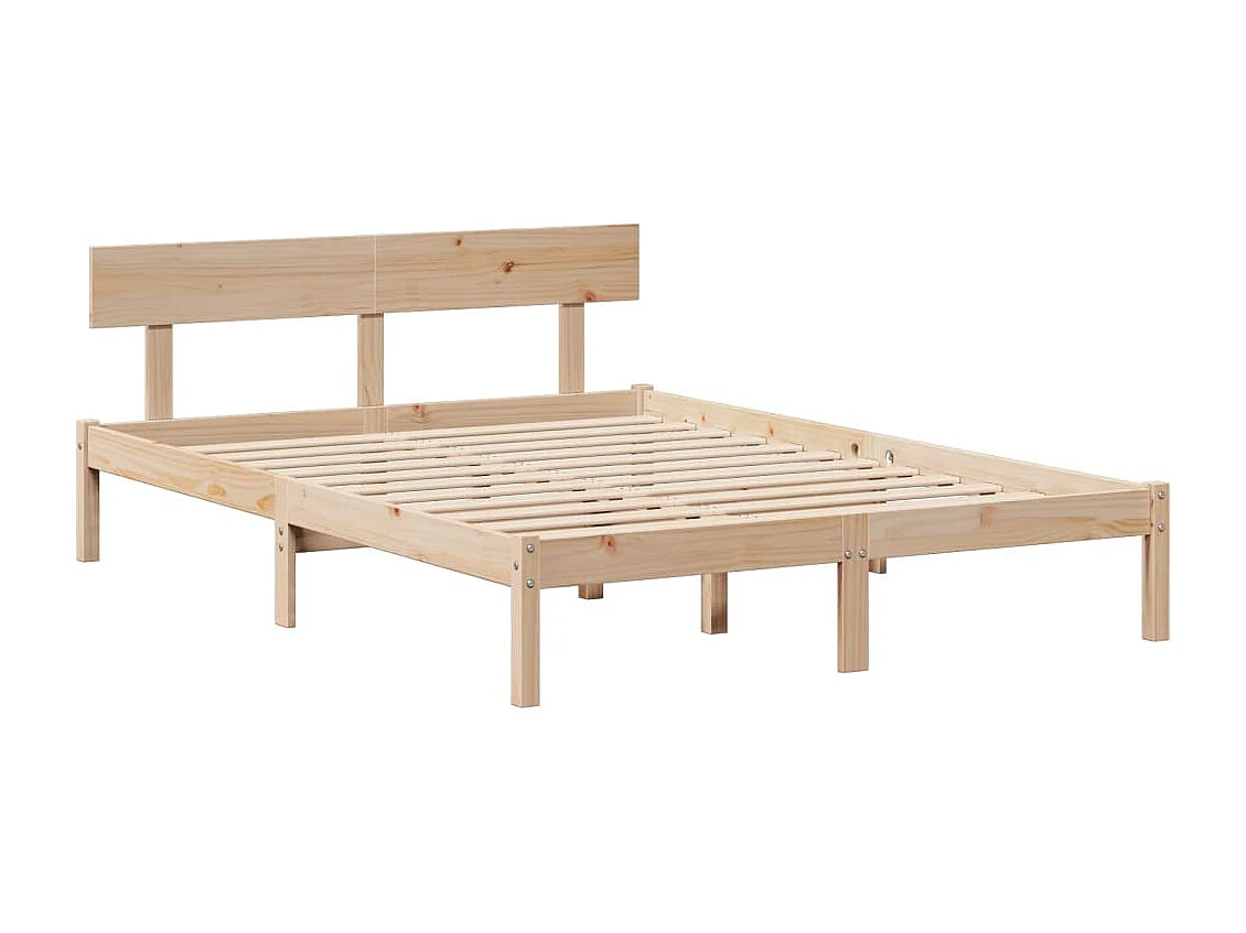 Cama sem colchão 160x200 cm madeira de pinho maciça
