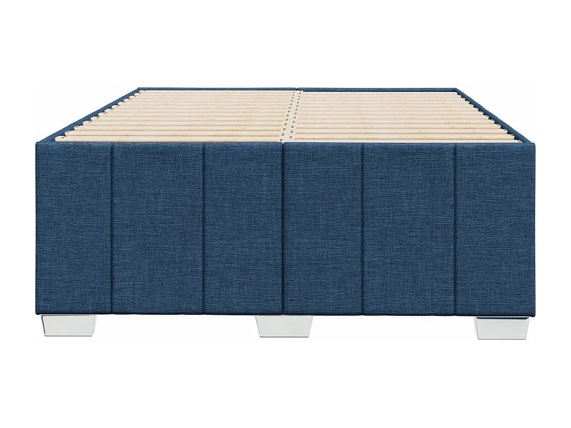 Cadre de lit Bleu 120 x 200 cm Tissu