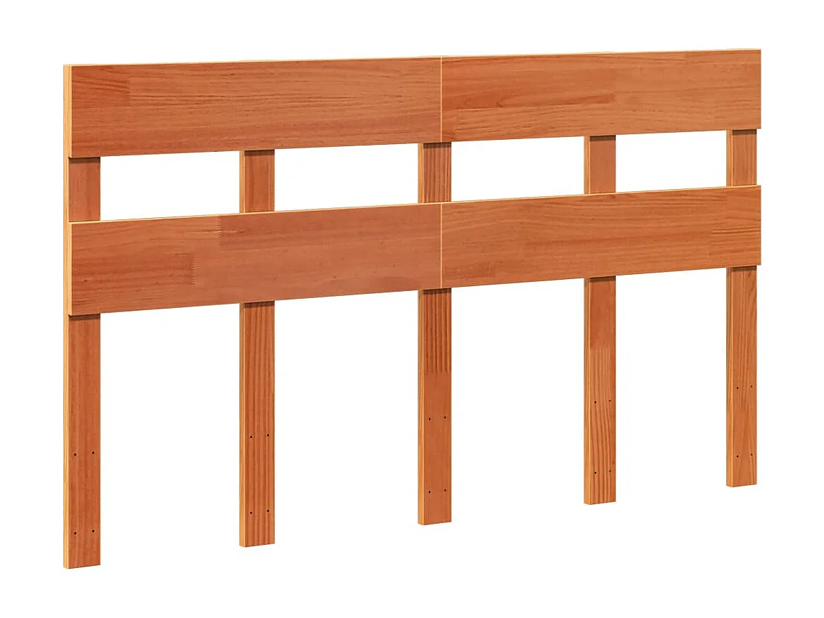 Cadre de lit sans matelas cire marron 150x200cm bois pin massif