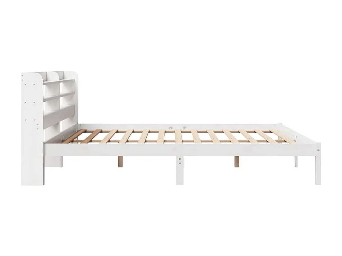 Estructura de cama sin colchón madera maciza blanca 200x200 cm