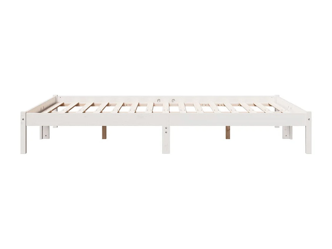 Cama extralarga sin colchón madera maciza pino blanca 140x220cm