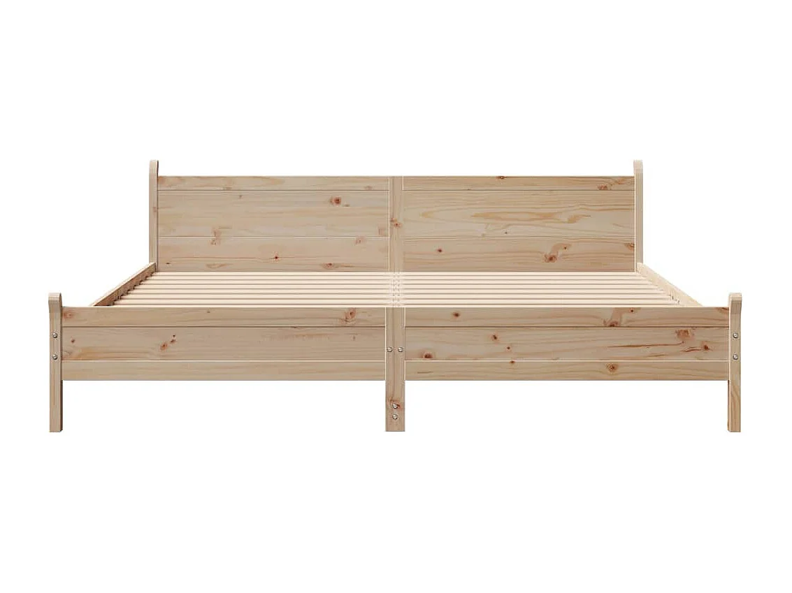 Estructura de cama sin colchón madera maciza de pino 200x200 cm