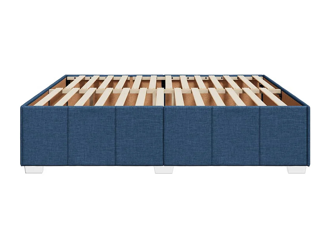 Cadre de lit sans matelas bleu 200x200 cm tissu