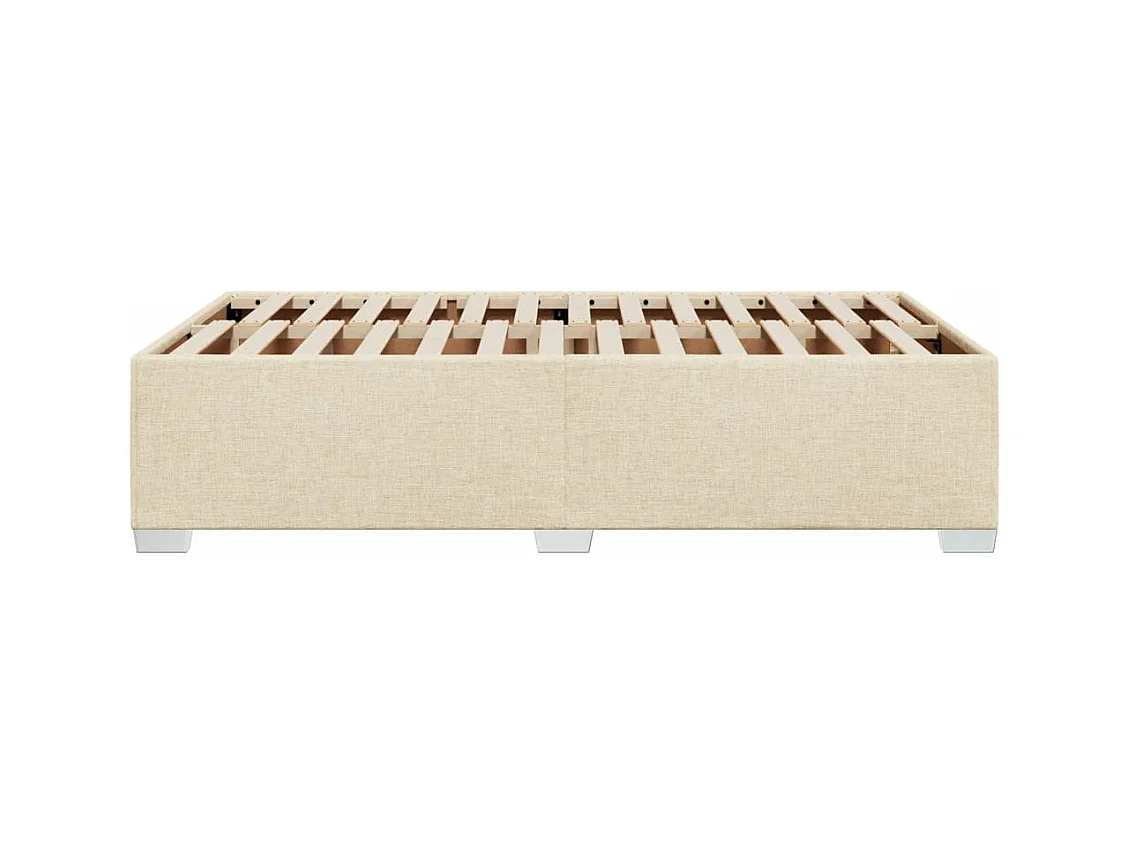 Cadre de lit crème 120x190 cm tissu