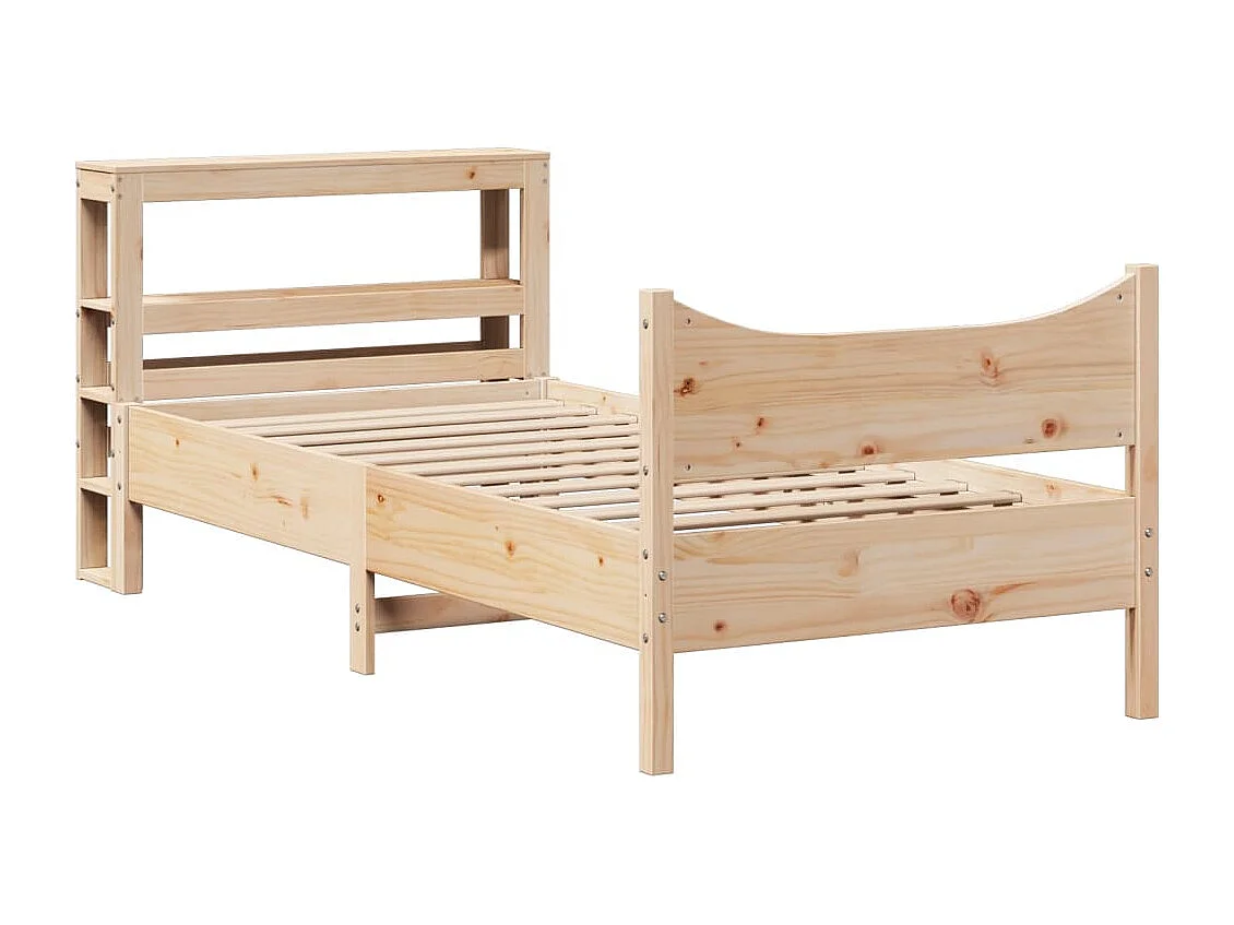 Cadre de lit avec tête de lit 90x190 cm bois de pin massif