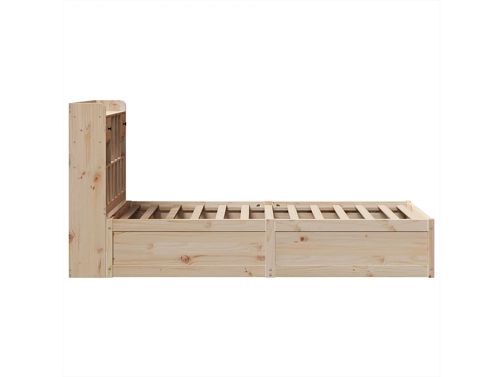 Estructura de cama sin colchón madera maciza de pino 90x190 cm