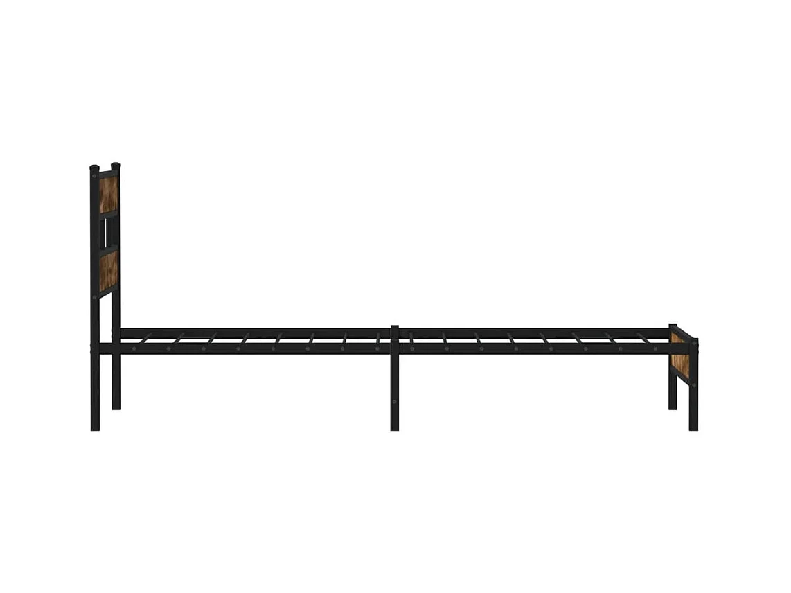 Estructura cama con cabecero sin colchón roble Sonoma 100x200cm