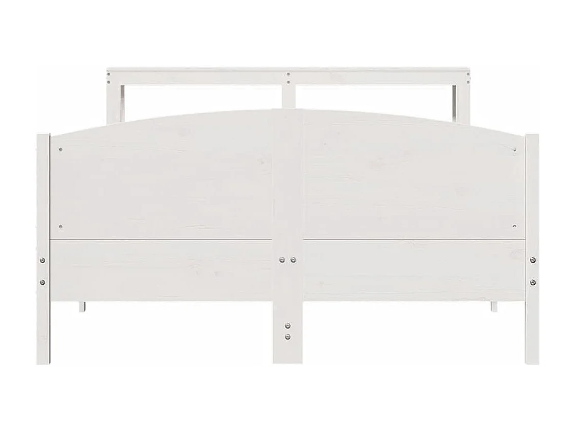 Cadre de lit sans matelas blanc 135x190 cm bois de pin massif