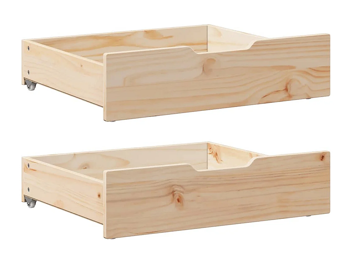 Cadre de lit enfant avec tiroirs 70x140 cm bois de pin massif