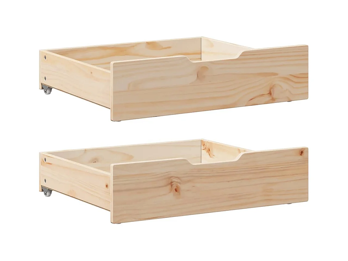 Cadre de lit enfant avec tiroirs 70x140 cm bois de pin massif