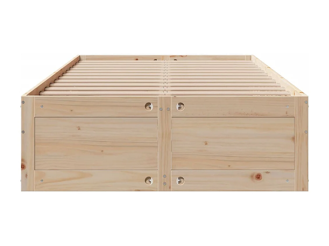 Cadre de lit sans matelas avec tiroirs 135x190 cm bois de pin