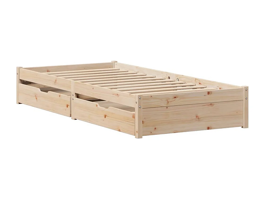 Cadre de lit sans matelas 90x200 cm bois de pin massif