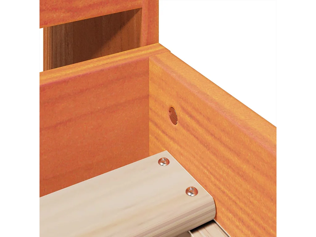 Cadre de lit sans matelas cire marron 90x190 cm bois pin massif