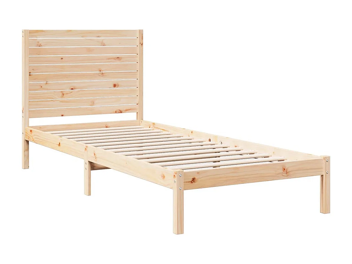 Cama extralarga sin colchón madera maciza 90x210 cm