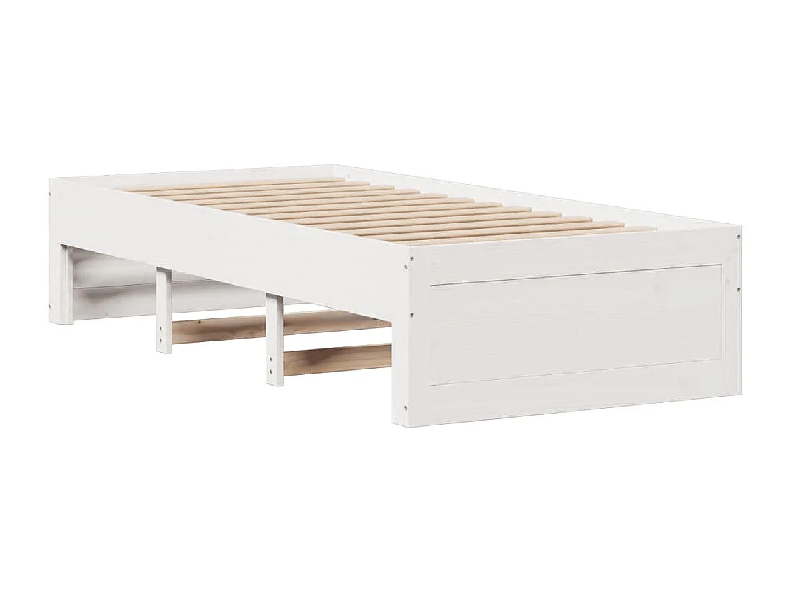 Cama sin colchón con cajones madera de pino blanco 90x190 cm