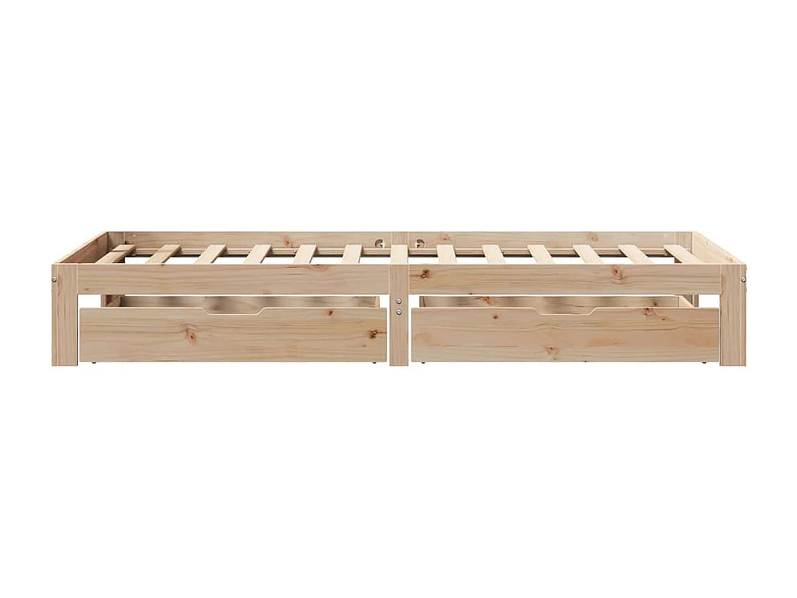 Estructura cama con cajones madera maciza pino 100x200 cm