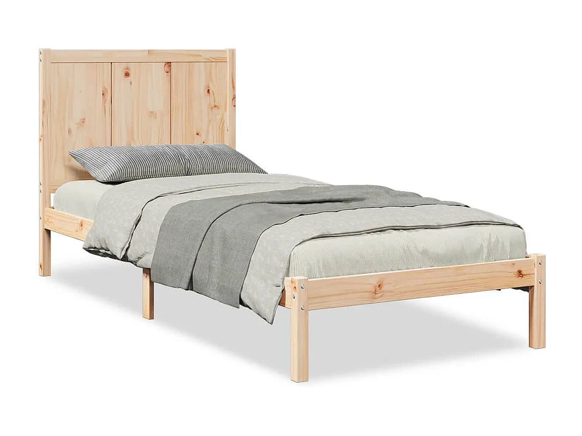 Cadre de lit extra long sans matelas 100x210 cm bois massif