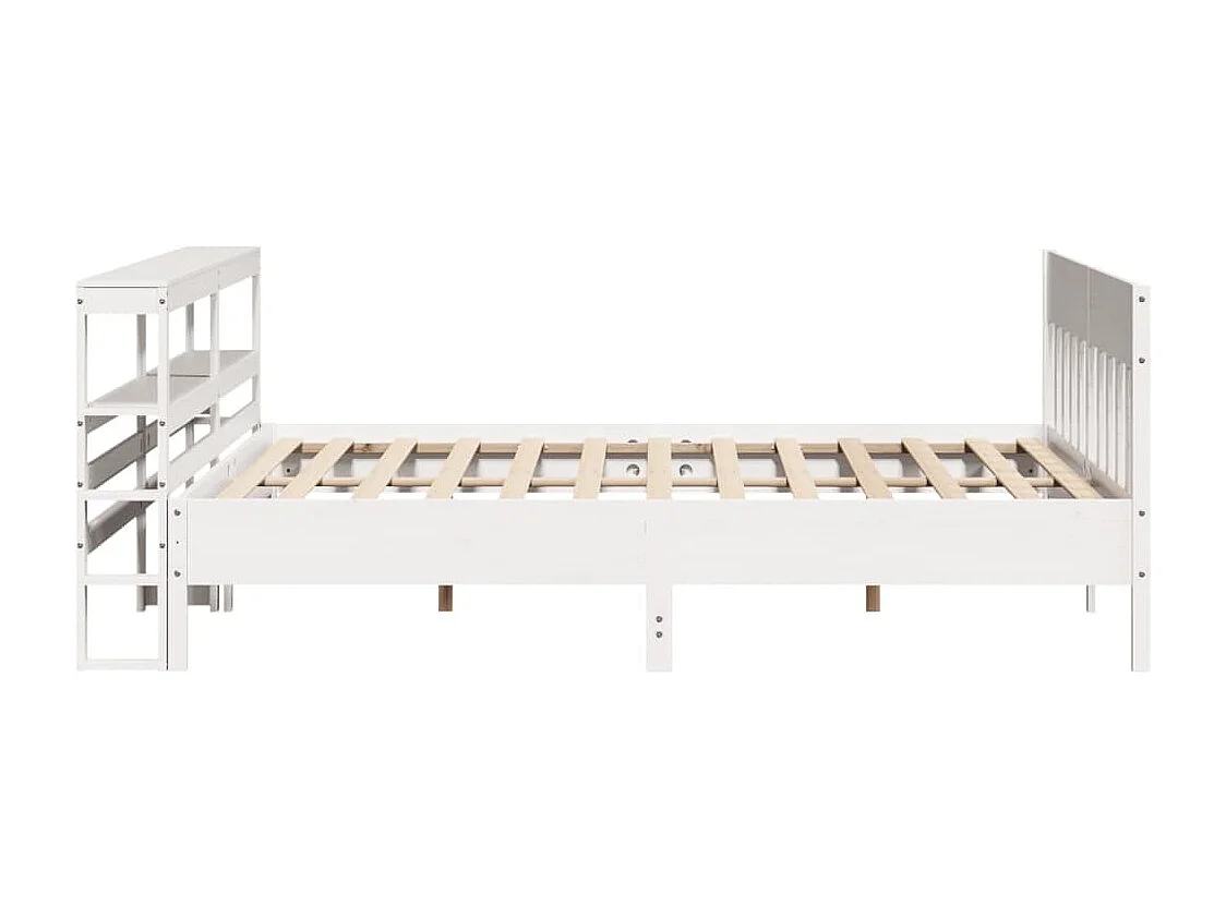 Estructura de cama sin colchón madera maciza blanca 200x200 cm