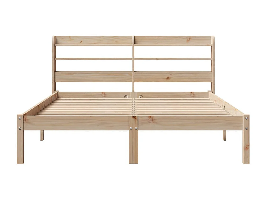 Cadre de lit sans matelas 140x190 cm bois de pin massif