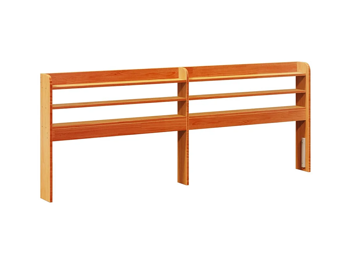 Estructura de cama sin colchón madera maciza marrón 135x190 cm