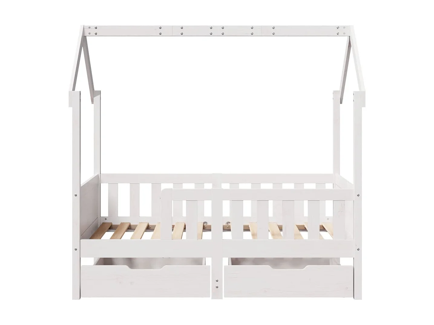 Estructura de cama para niños con cajones madera pino 70x140 cm