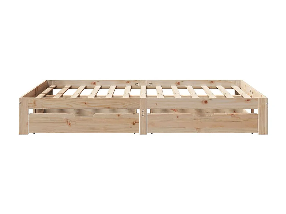 Estructura de cama con cajones madera maciza pino 120x190 cm