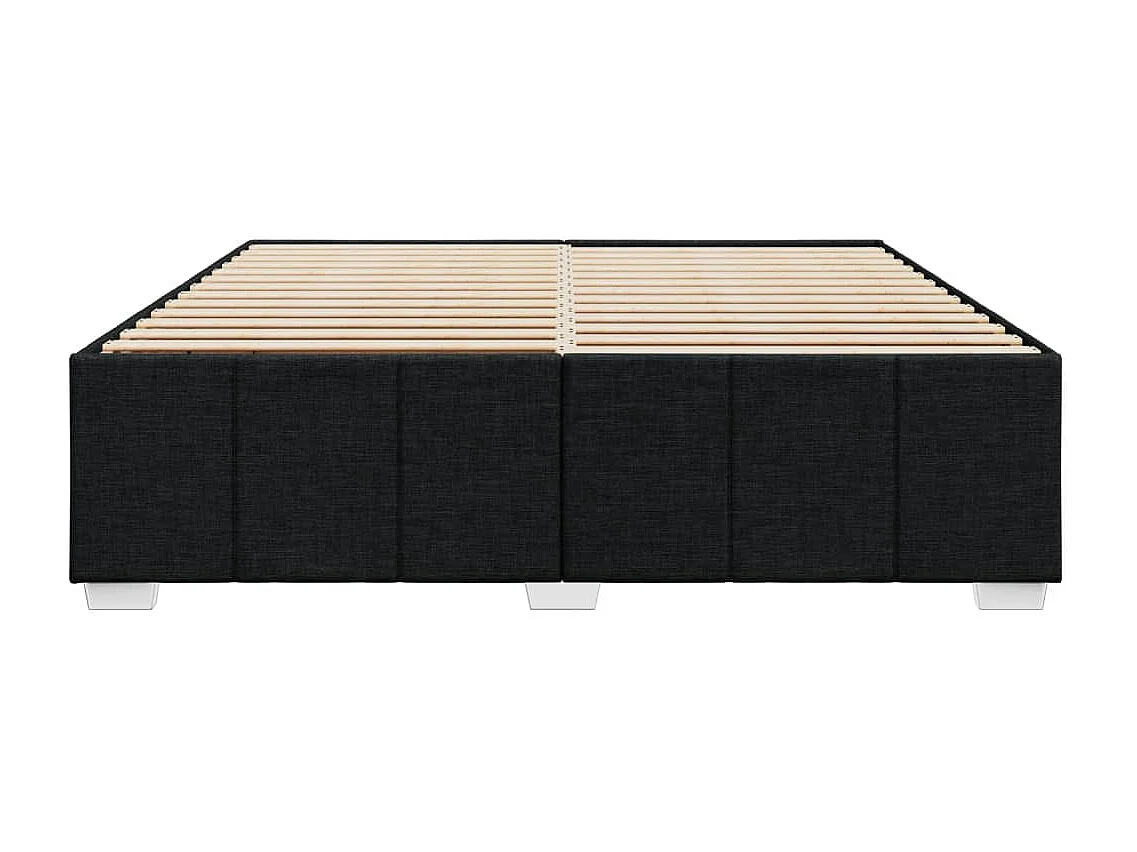 Cadre de lit sans matelas noir 180x200 cm tissu