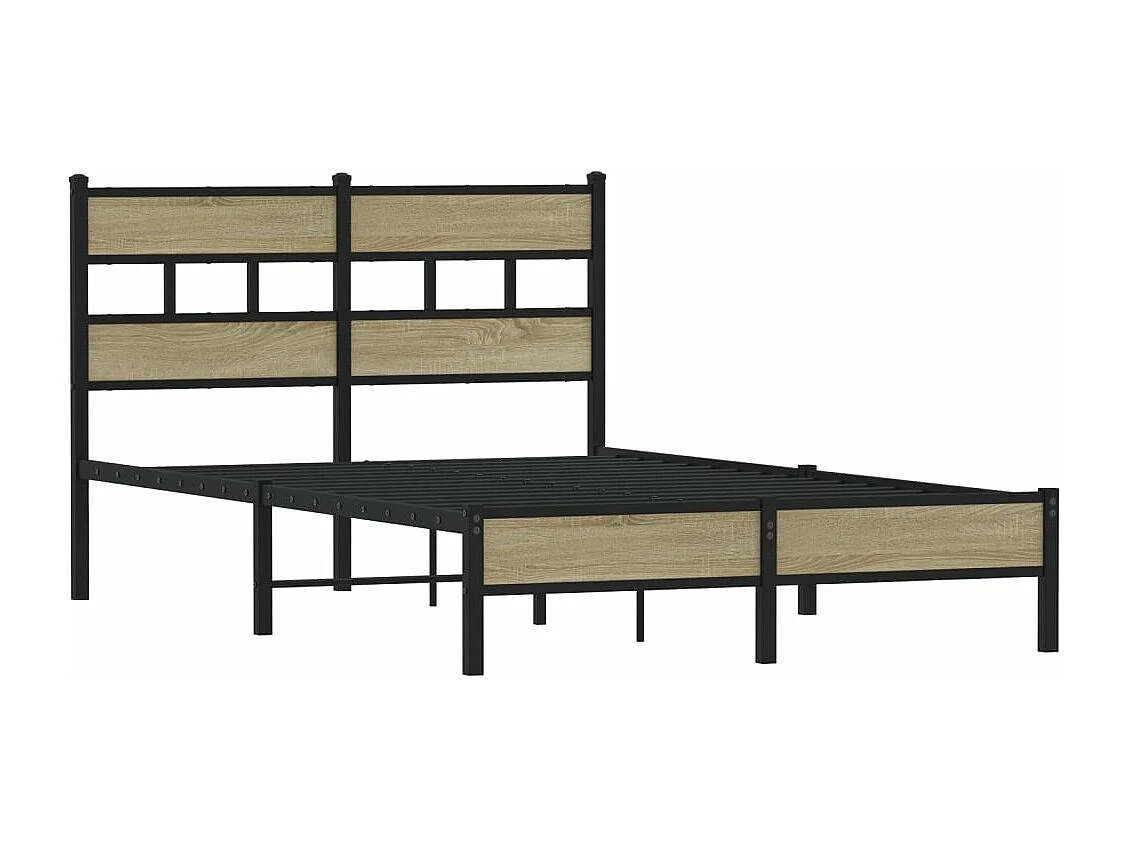 Estructura de cama sin colchón madera roble Sonoma 120x190 cm