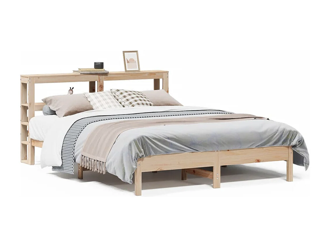 Cadre de lit sans matelas 140x200 cm bois massif de pin