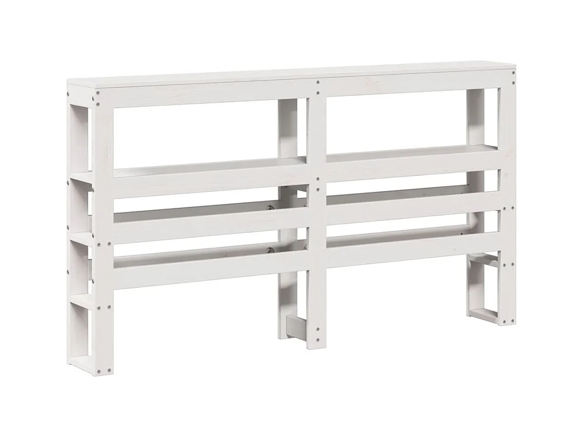 Cama sem colchão 160x200 cm madeira de pinho maciça branco