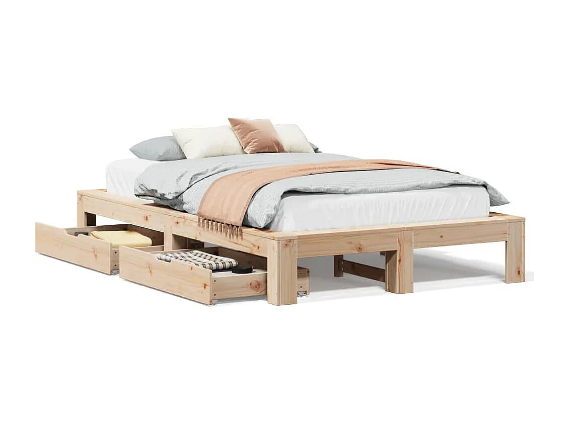 Cama sem colchão 120x190 cm madeira de pinho maciça