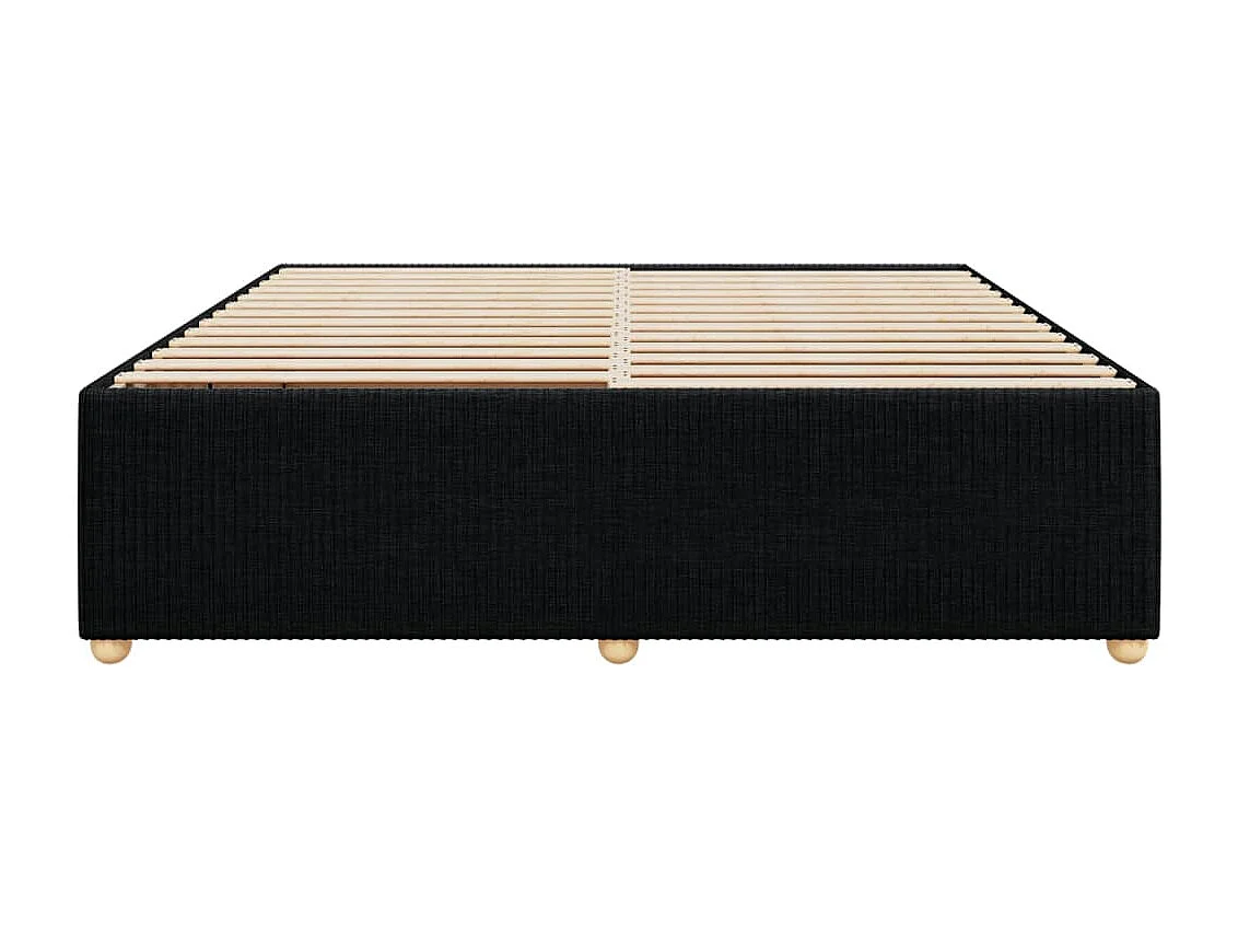 Cadre de lit sans matelas noir 200x200 cm tissu