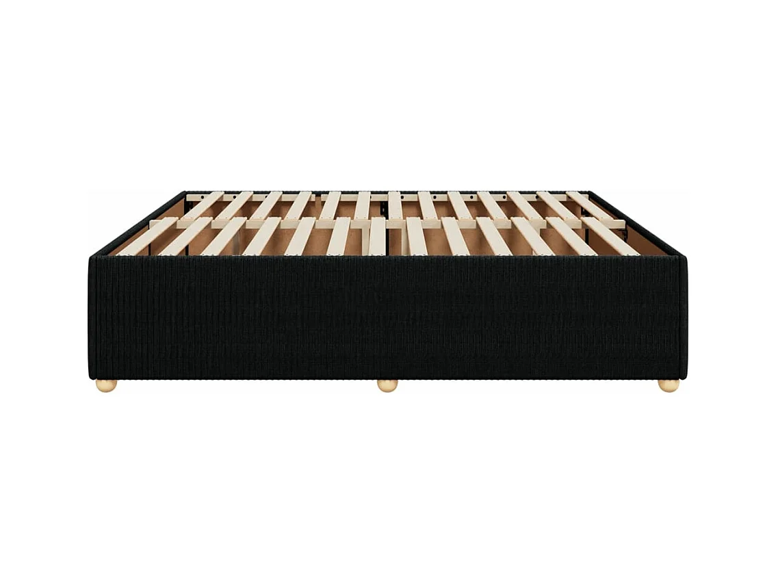 Cadre de lit sans matelas noir 200x200 cm tissu