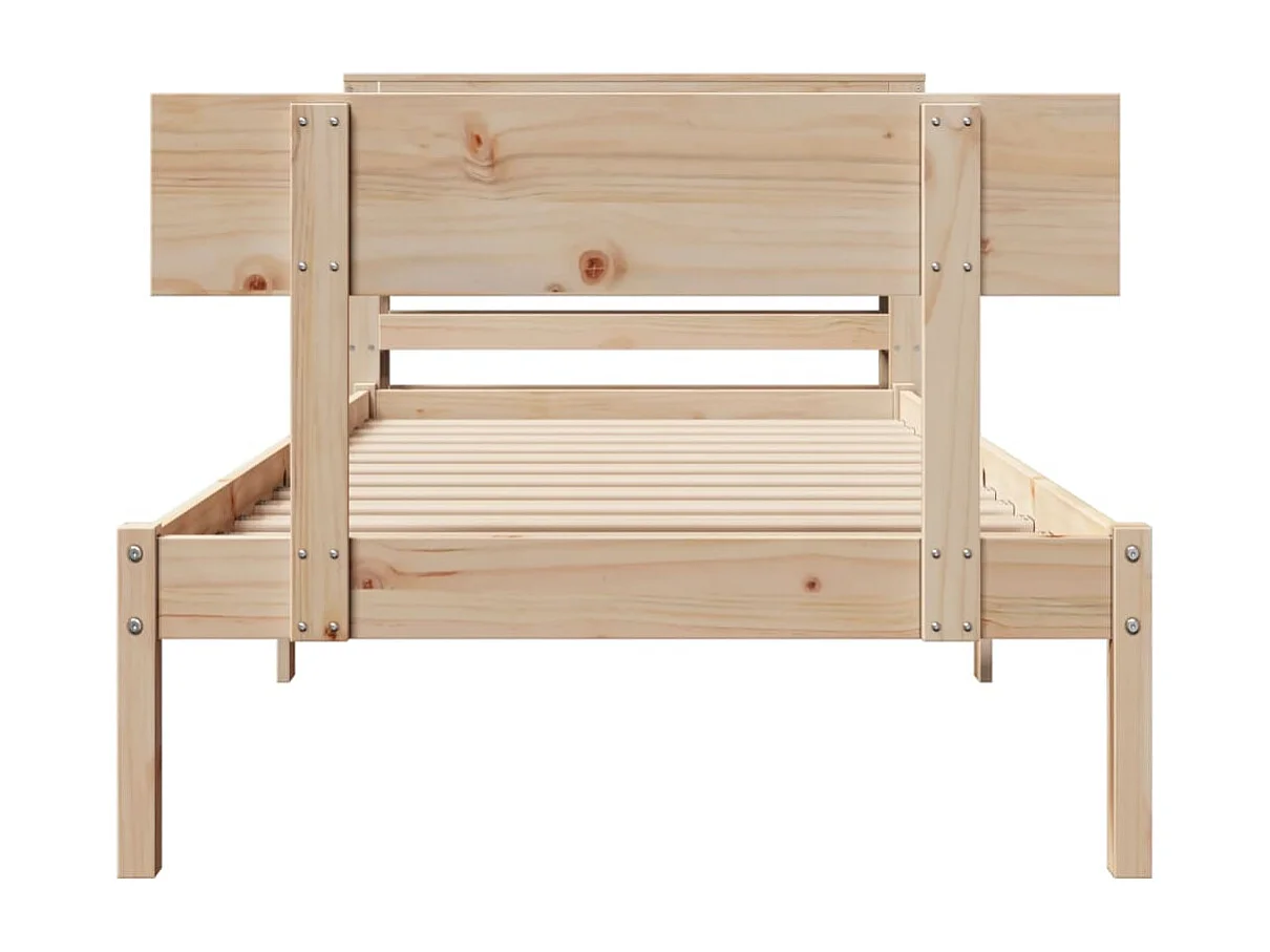 Estructura de cama sin colchón madera maciza de pino 90x200 cm