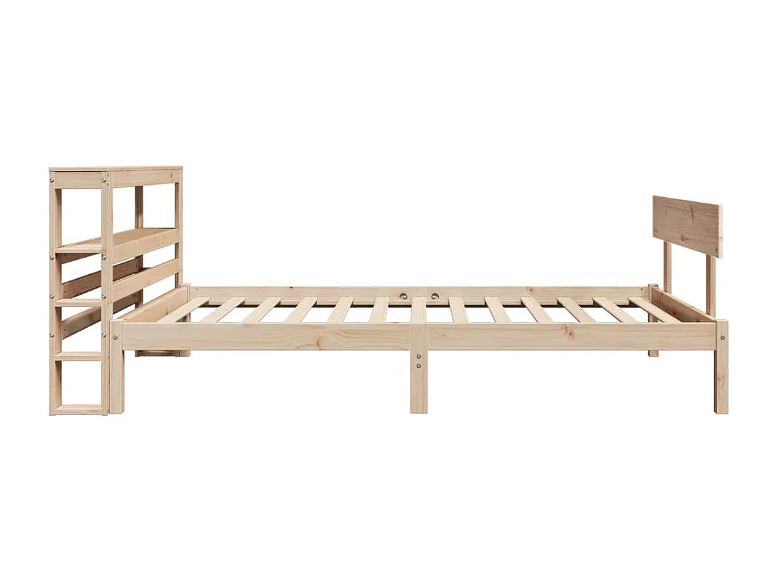 Estructura de cama sin colchón madera maciza de pino 90x200 cm