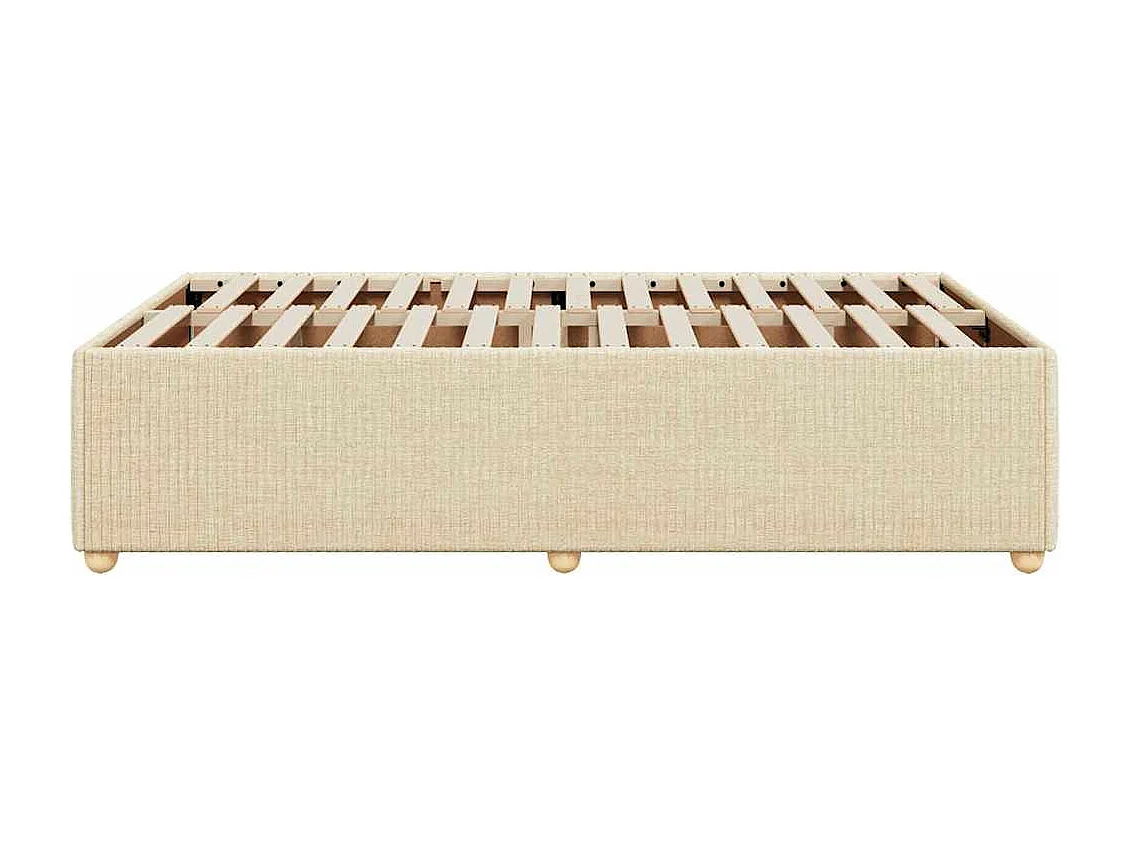 Cadre de lit Crème 120 x 200 cm Tissu