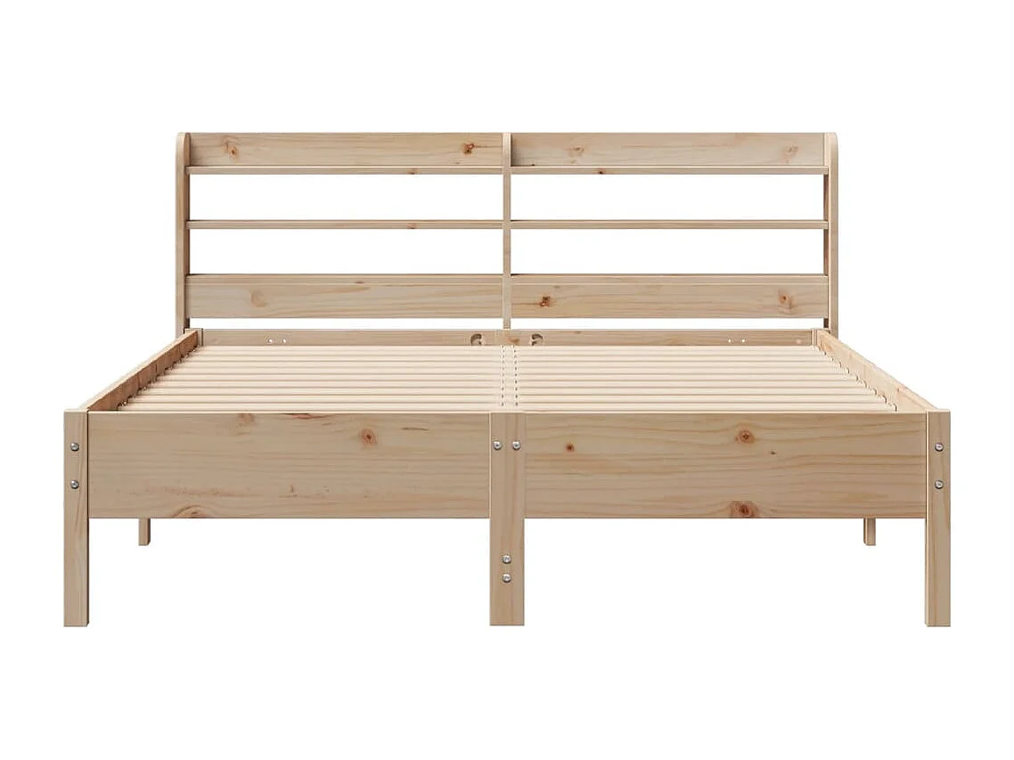 Estructura de cama sin colchón madera maciza de pino 160x200 cm