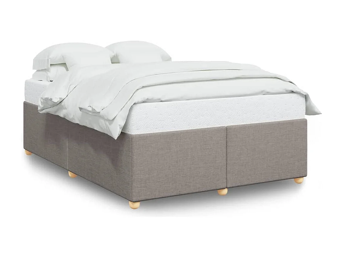 Cadre de lit sans matelas taupe 160x200 cm tissu