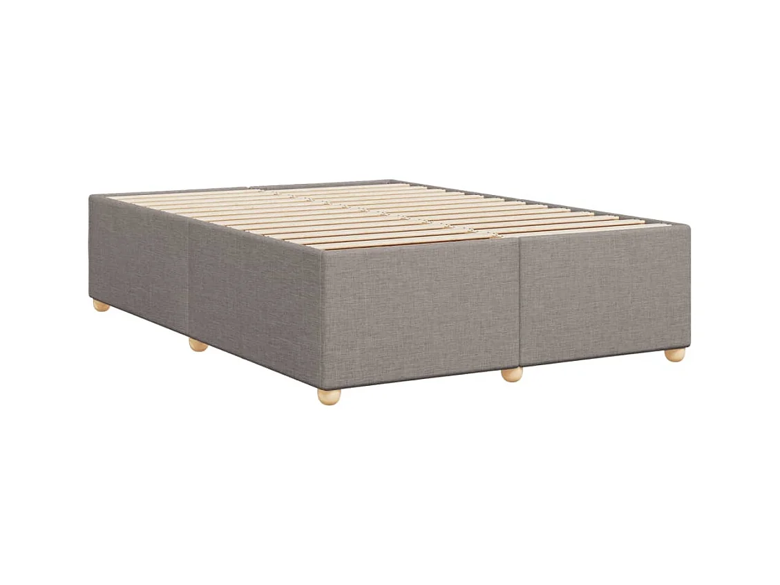 Cadre de lit sans matelas taupe 160x200 cm tissu