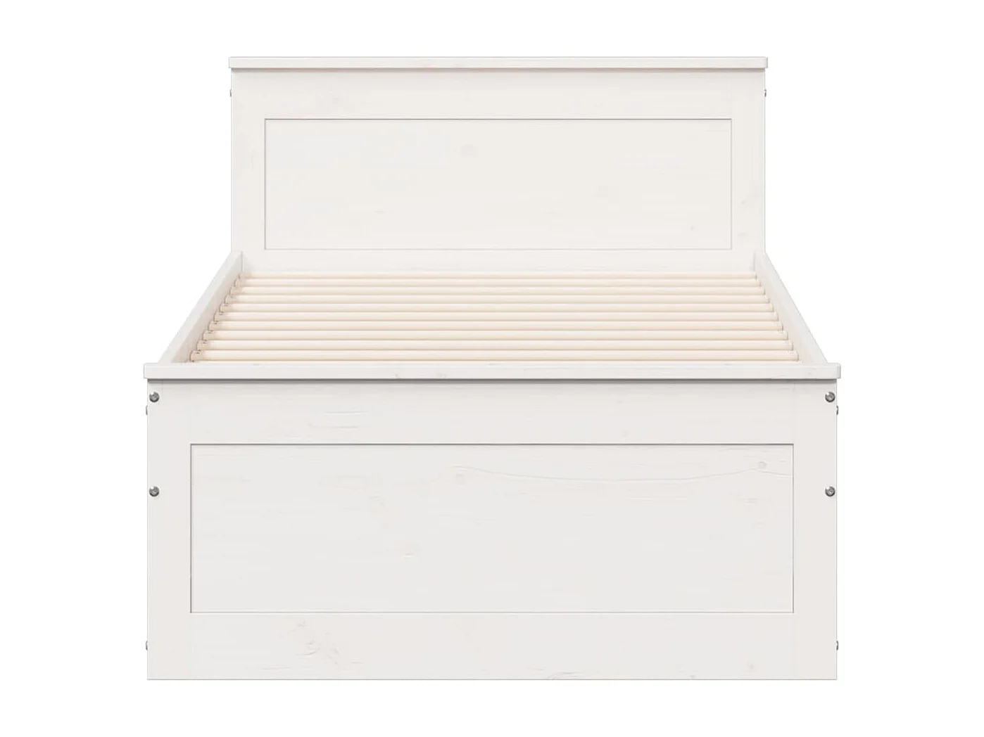 Cadre de lit sans matelas avec tête de lit 75x190 cm pin massif