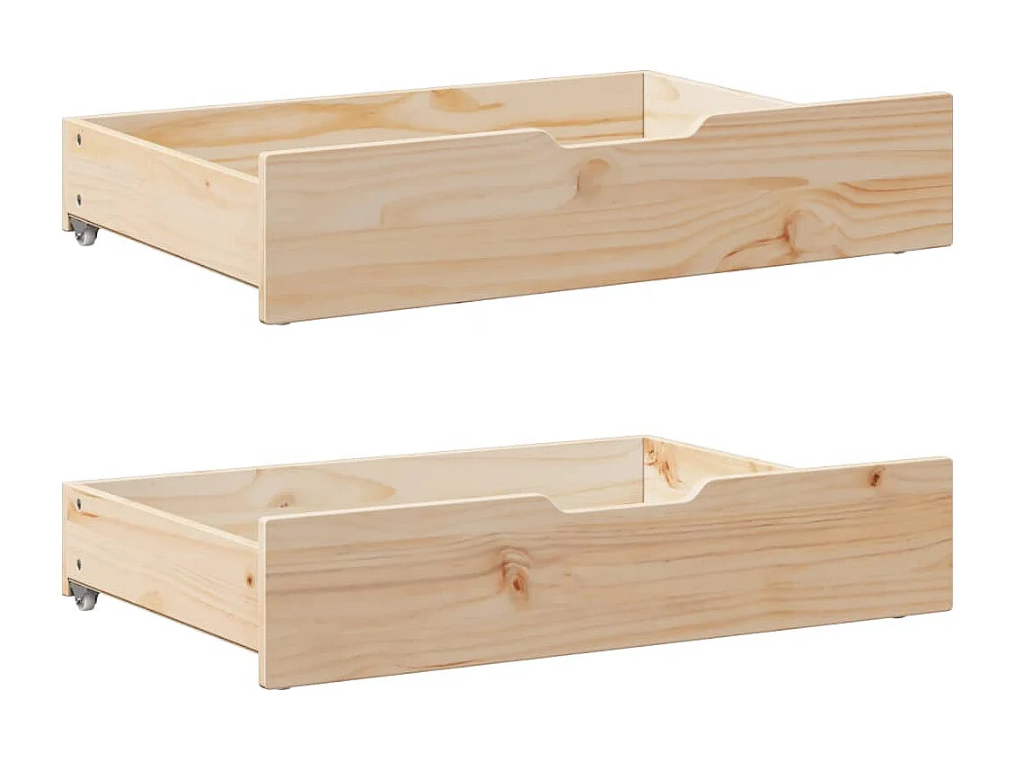 Cadre de lit avec tiroirs 120x190 cm bois de pin massif