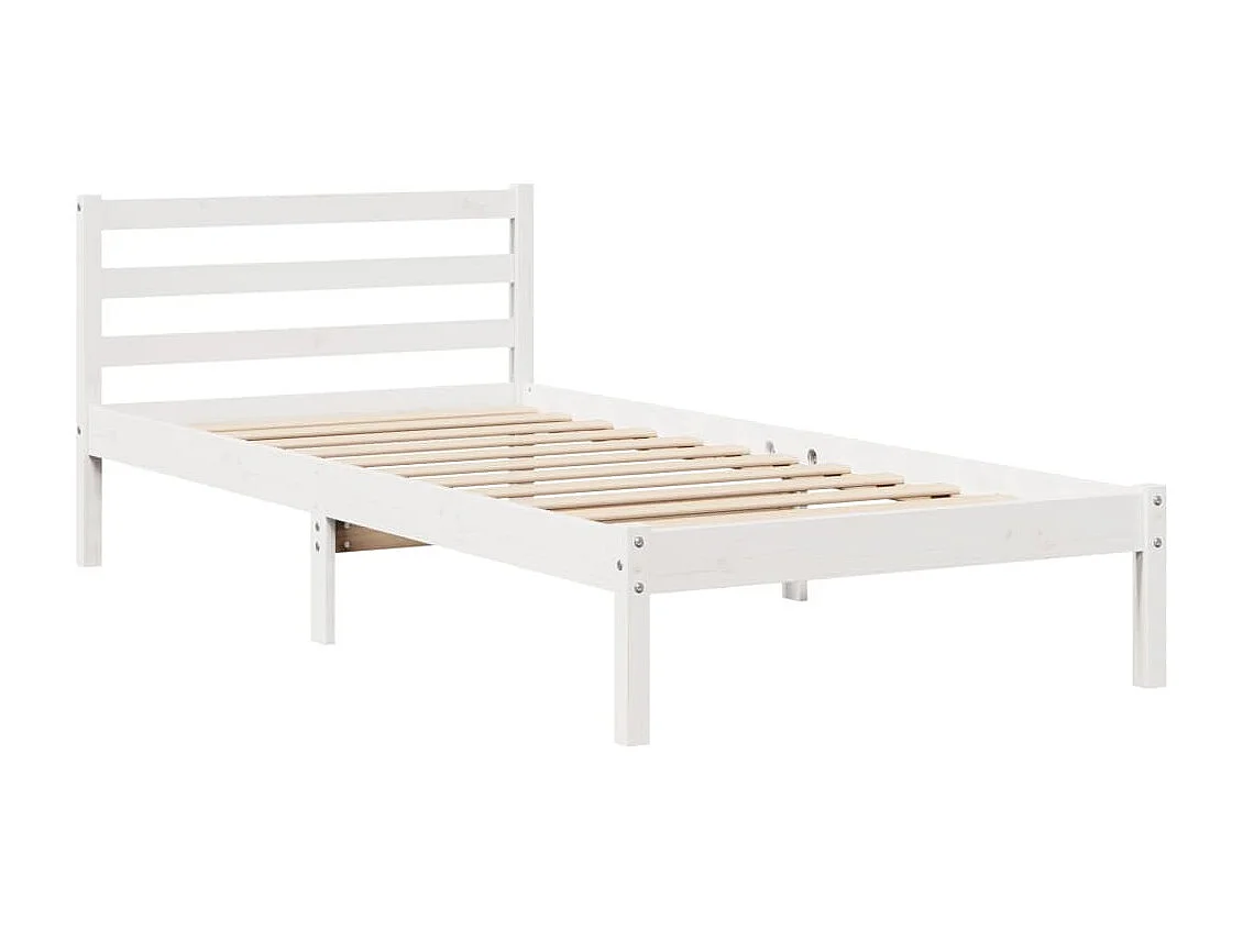 Estrutura cama c/ cabeceira 75x190 cm pinho maciço