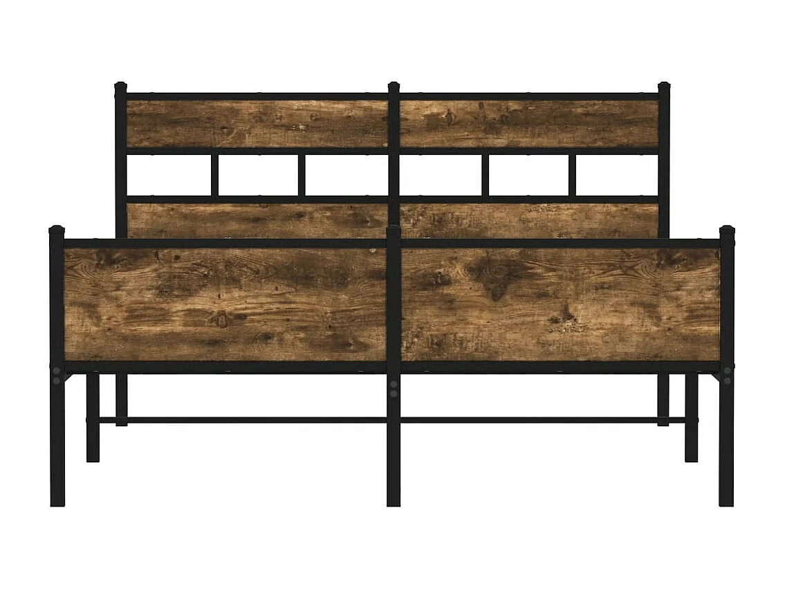 Cadre de lit sans matelas chêne fumé 150x200 cm bois ingénierie