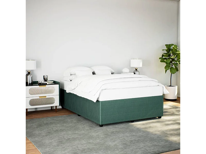 Cadre de lit Vert foncé 160x200 cm Velours