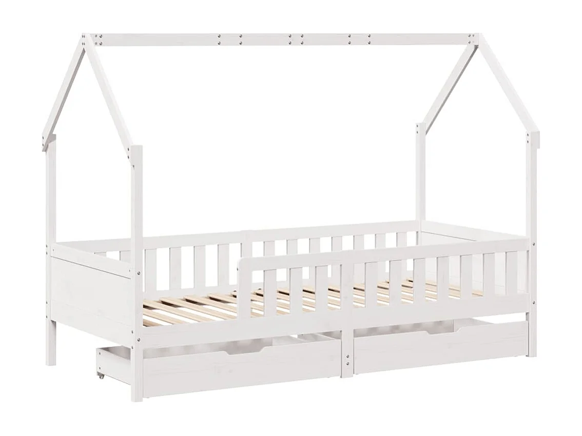 Estructura de cama para niños con cajones madera pino 90x200 cm