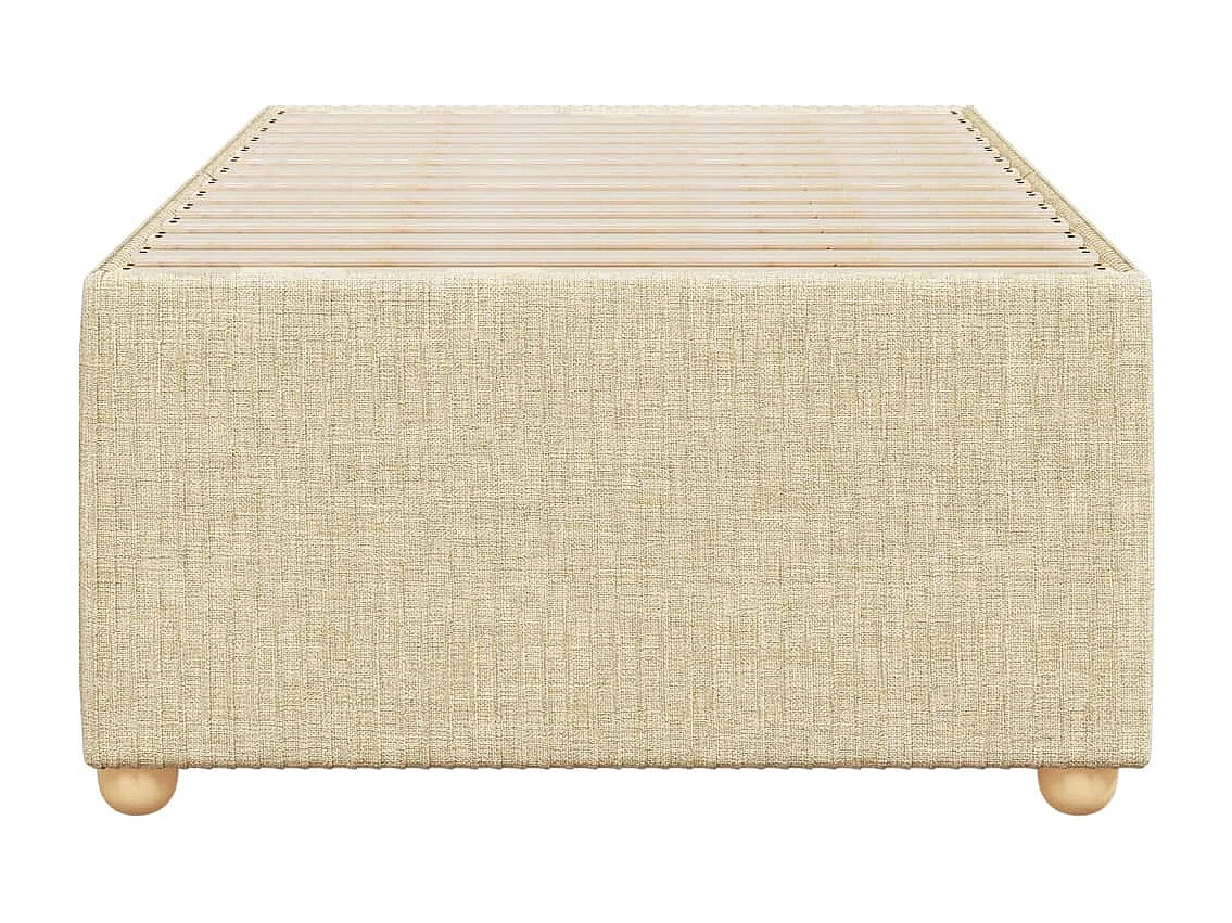 Estructura de cama de tela color crema 100x200 cm