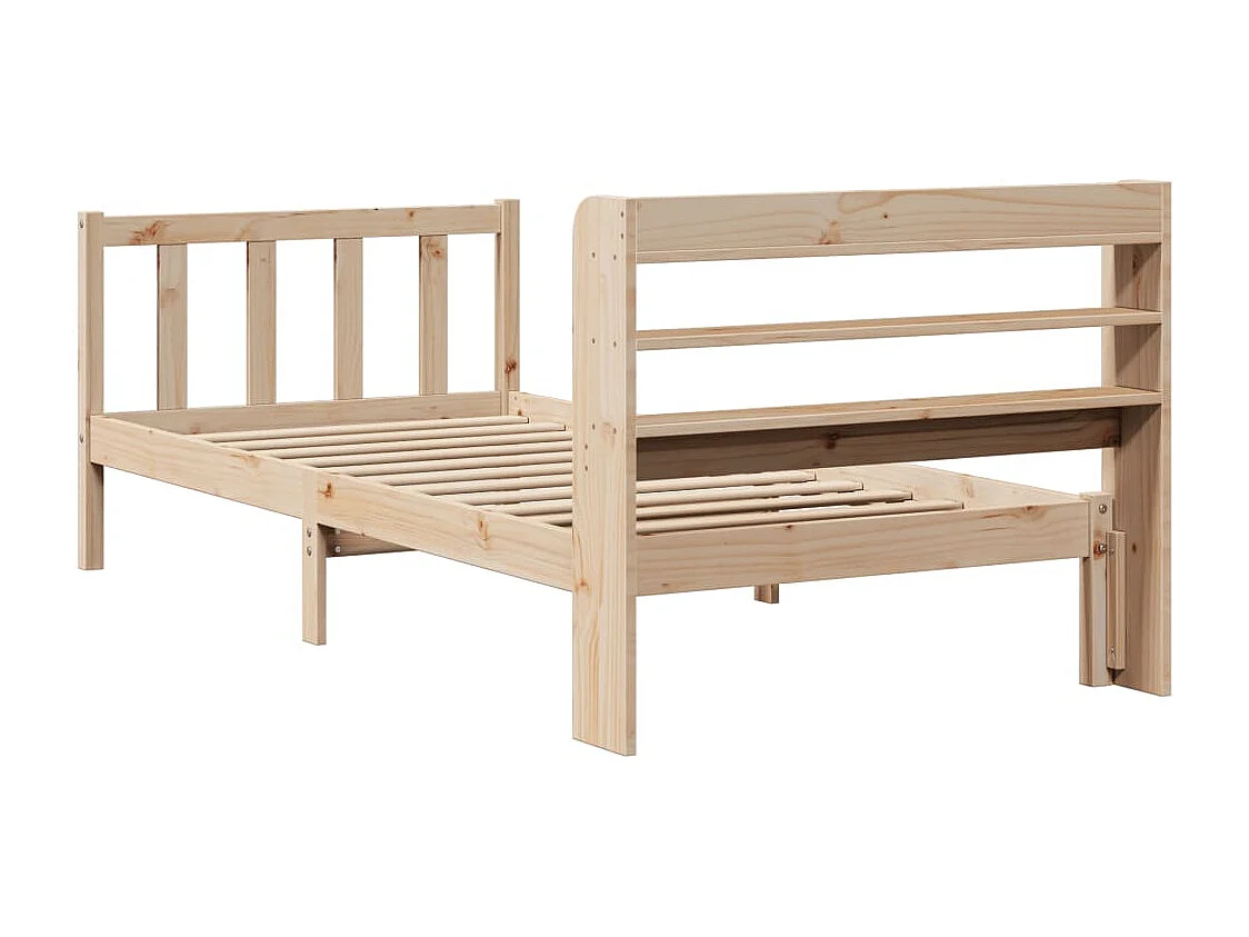 Cama sem colchão 75x190 cm madeira de pinho maciça